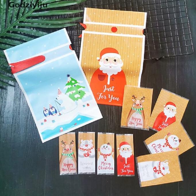 

GODZIYIJU 50/100PCS CHRISTMAS GIFT BAG DRAWSTRING PACKAGING CANDY DC452CD3