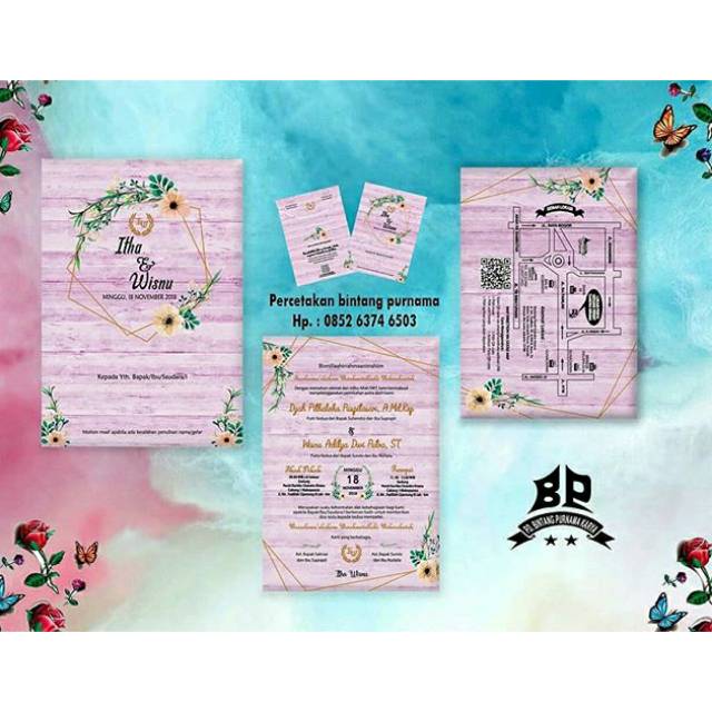 Undangan pernikahan (harga untuk 500 pcs)