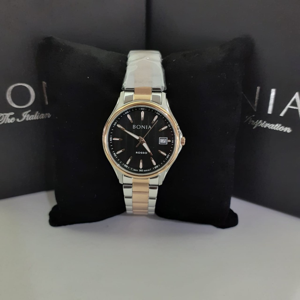 JAM TANGAN WANITA BONIA BNR182-2632 SILVER ROSEGOLD ORIGINAL