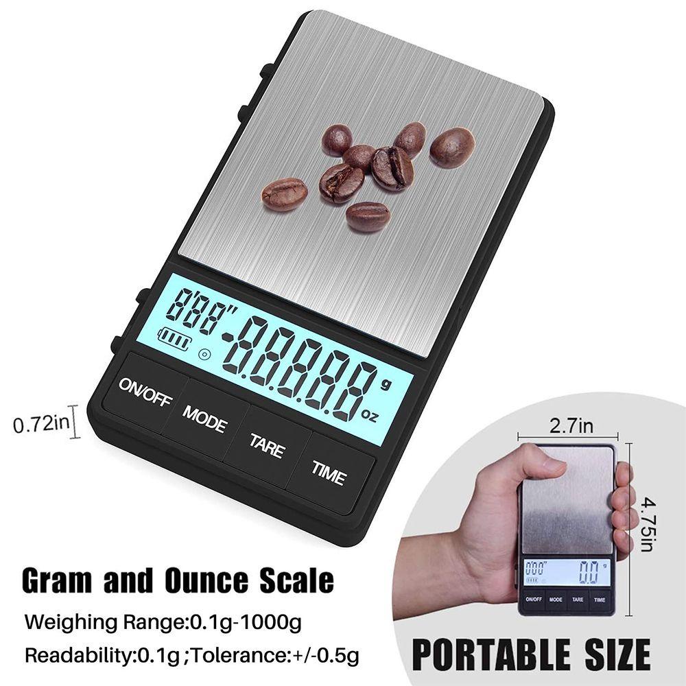 Top Smart Coffee Scale High Precision Dengan Timer Timbangan Elektronik LCD Rumah