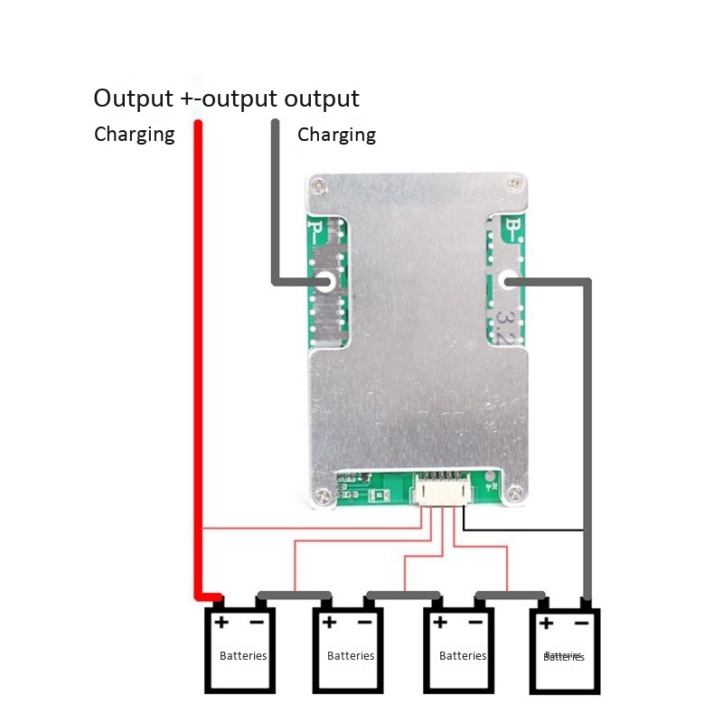 Papan Pelindung Charger Baterai Lithium 4S 12V 120A BMS Li-Iron Dengan Power Battery Balance PCB