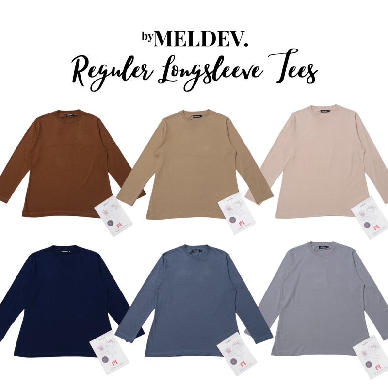 (BASIC COLOURS) Premium Reguler Longsleeve Tees Busui Nonbusui