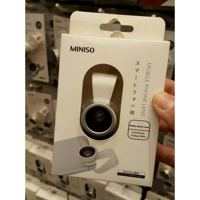 MINISO AKSESORIS FISHEYE LENS MOBILE PHONE. Lensa hp miniso murah. Ready surabaya