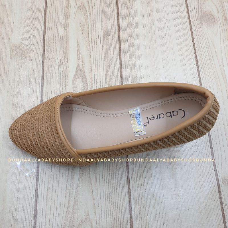 Sepatu Wanita Slip on Casual Flatshoes CABARET - Sepatu Wanita Premium Size 37 - 40 COKLAT -Sepatu Flatshoes Suede Simple