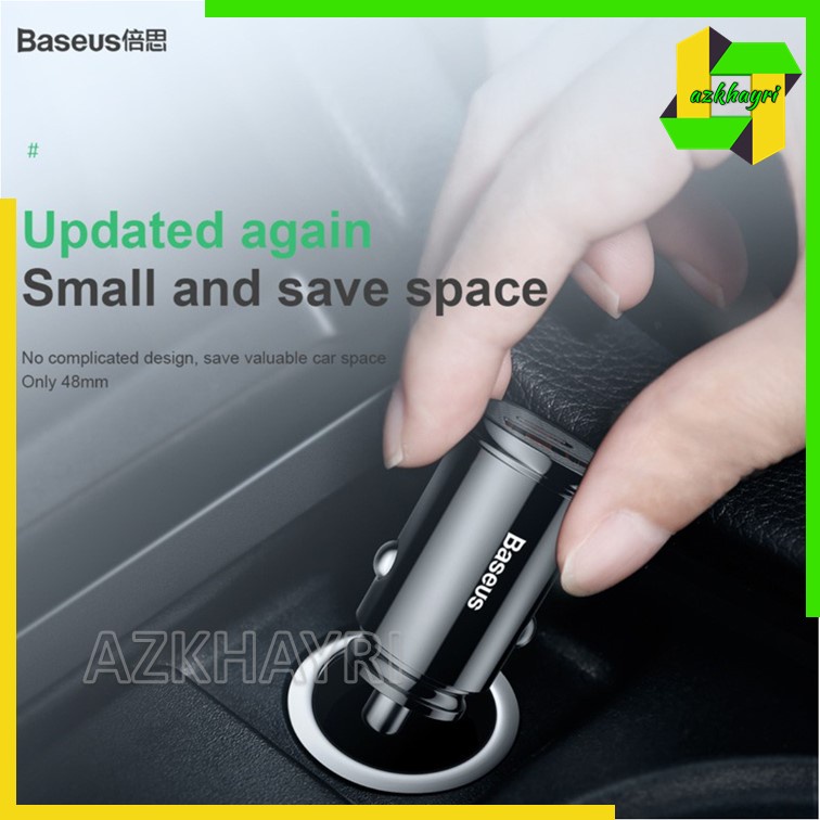 Baseus Car Charger 30w Type-C Pd + Usb Quick Charge 3.0 Mobil