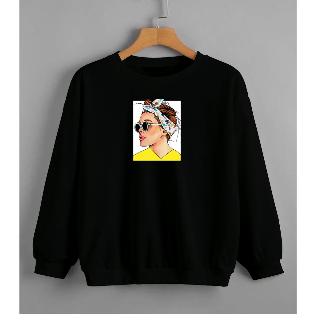 CALVIERO SHOP - BAJU SWEATER WANITA ATASAN YELLOW GIRL SWEATER DEWASA BRAND ANIME SWEATER HODDIE FASHION CITAYEM SCBD FASHION WEEK FASHION VIRAL TIKTOK