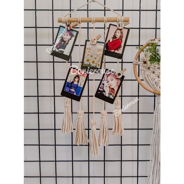 macrame gantungan foto polaroid