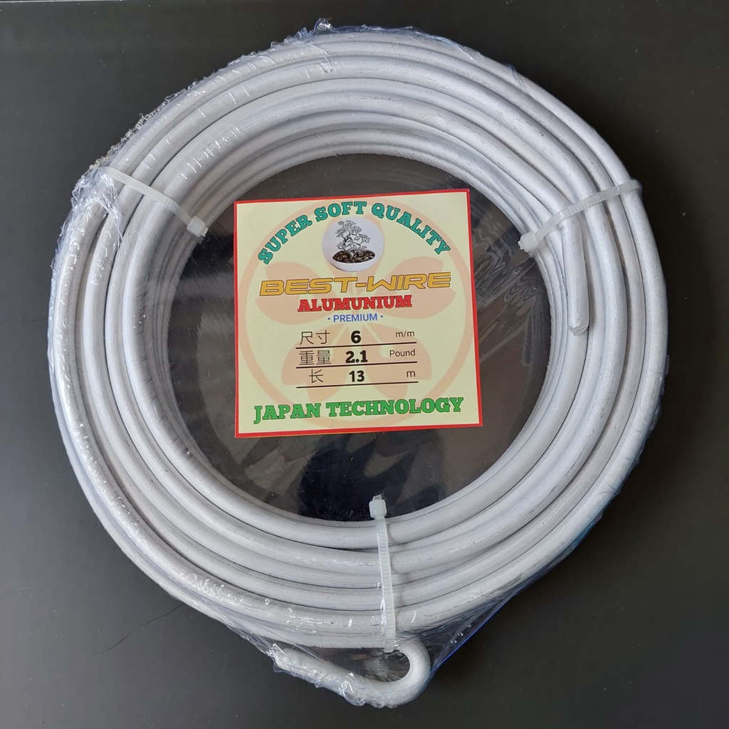 Kawat Bonsai Best Wire Alumunium Warna Putih Doff