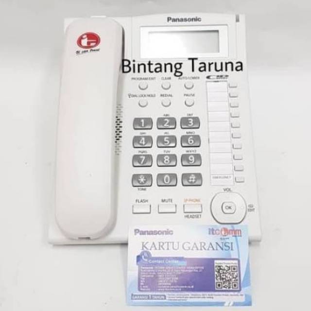 Telepon Kabel Panasonic KX-TS885ND Pesawat Telepon Panasonic KX-TS885 Telfon Rumah KX-TS885 (Putih)