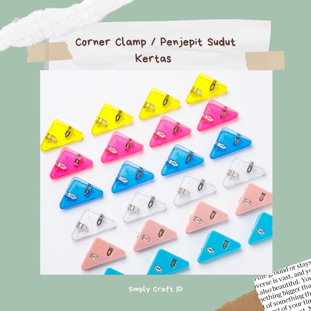 Simply Craft ID - Corner Clamp / Penjepit Sudut Kertas / Penjepit Sudut Buku Bahan Acrylic