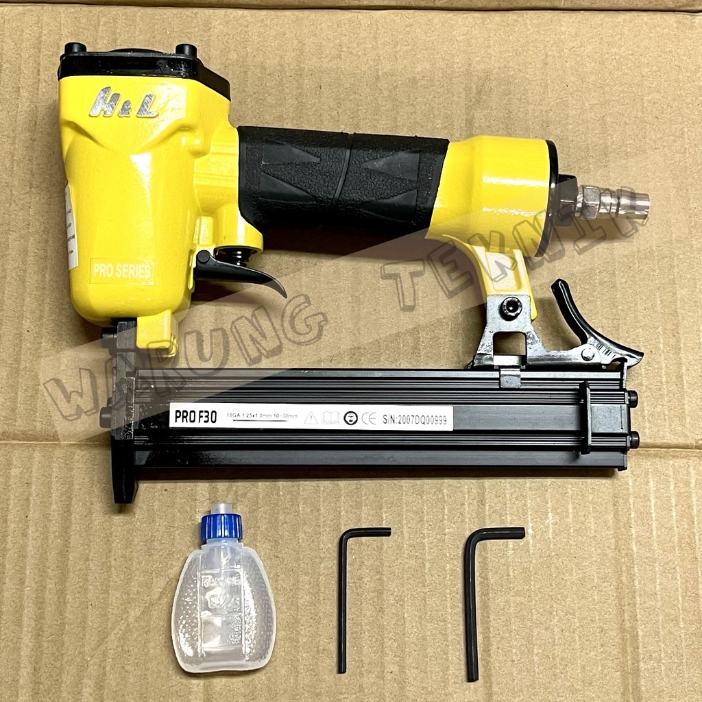 H&amp;L PRO F30 air nailer staples gun mesin tembak paku angin F30