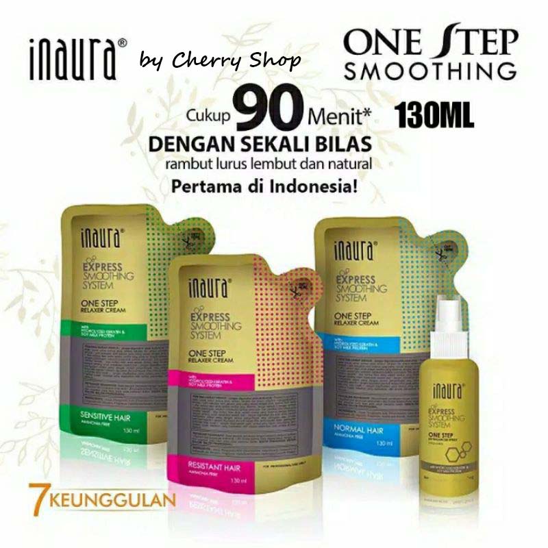 [KEMASAN BARU] [130ML] [BPOM]  Inaura One Step (Kecil) Express Smoothing 130ML | 130 gr | pelurusan rambut | smoothing keratin | bonding | ion | pelurusan | smothing blow