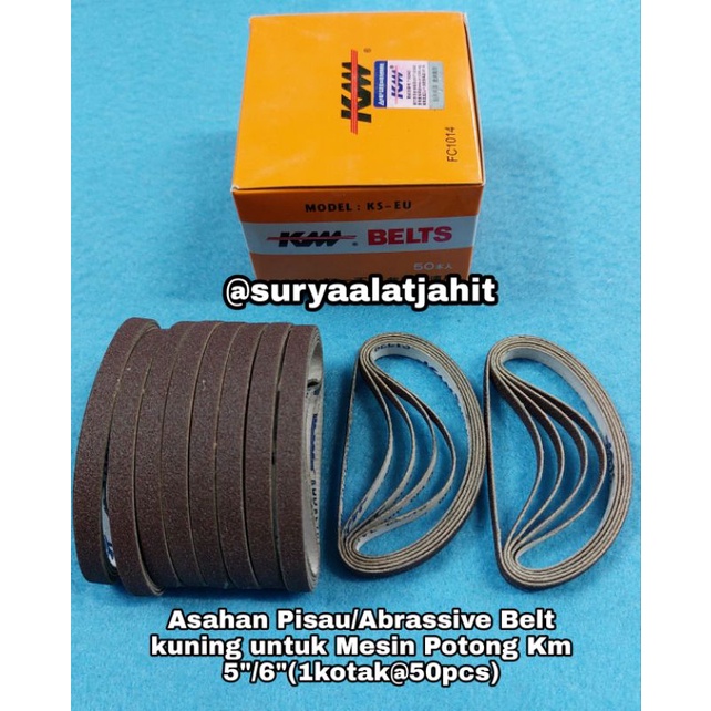 Asahan Pisau/Abrassive Belt kuning untuk Mesin Potong Km 5&quot;/6&quot;(1kotak@50pcs) =rp.29.500/1kotak