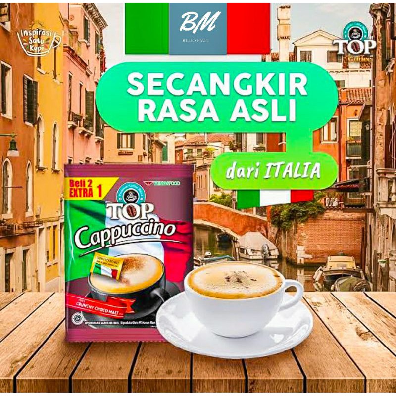 

Kopi Instan Top Kopi Cappuccino Renceng isi 15 Pcs / Top Coffee Cappuccino 15 x 25 gr / Top Kopi Cappuccino 1 Renceng isi 15 Sachet / Top Kopi Capucino 15 x 25 gram
