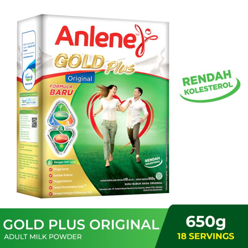 

Anlene Gold 5X Hi-Calcium Vanila/ Cokelat/ Original 650 gr - Susu Bubuk Nutrisi Jantung, Tulang, Sendi & Otot