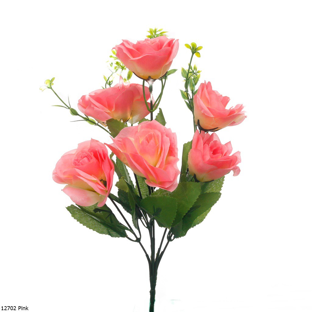 Bunga Plastik Mawar | Bunga Mawar Plastik Artifisial 6K 1270-Pink