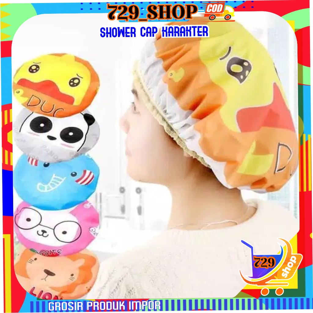 Shower Cap Karakter Korean Style Import Best Seller