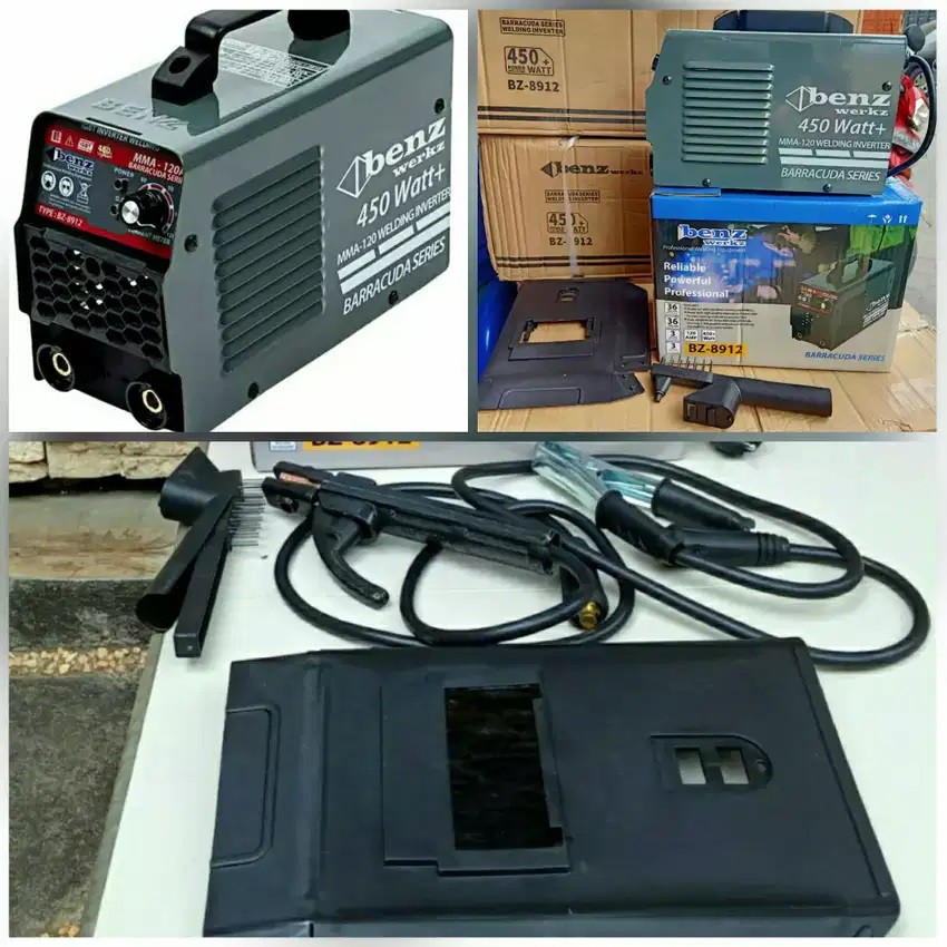 Mesin Las Trafo Inverter Benz Barracuda MMA 120A 450 Watt