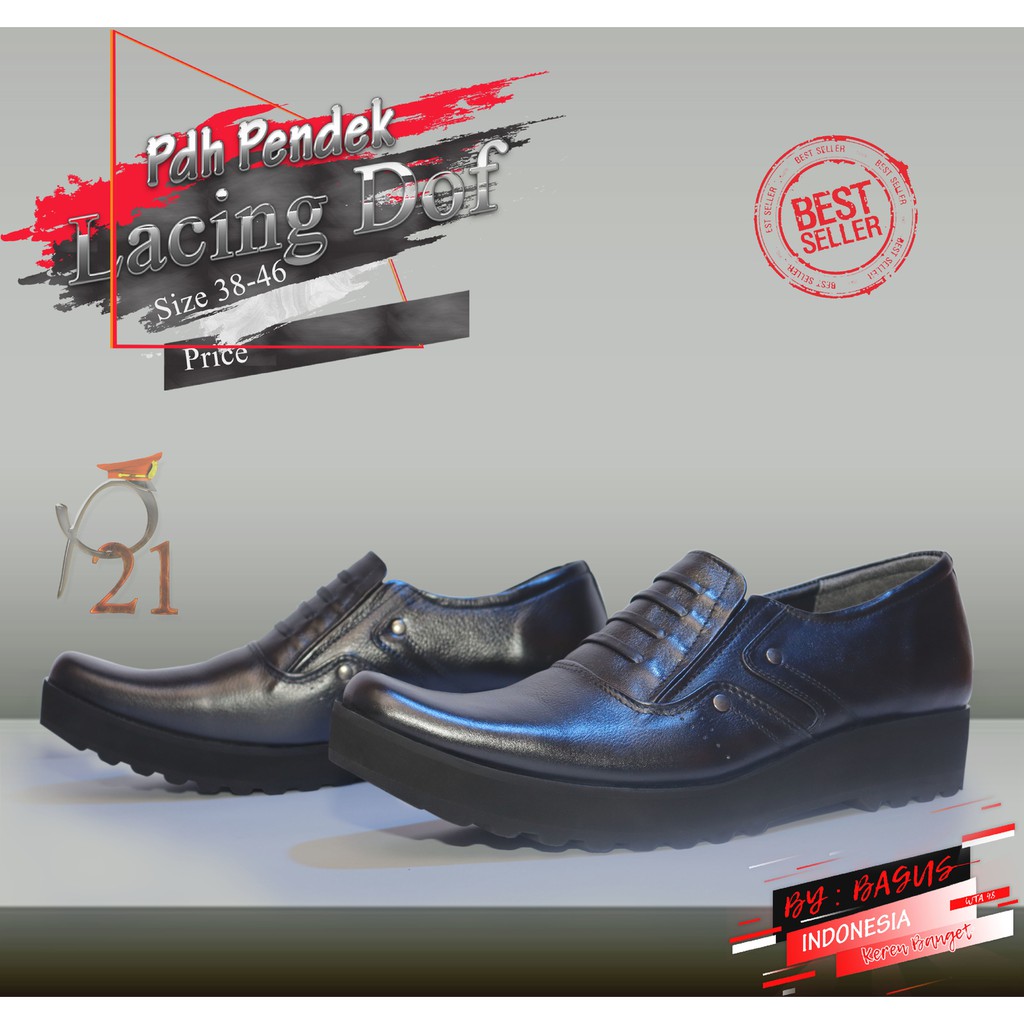 SEPATU PRIA PDH LACING DOFF P21