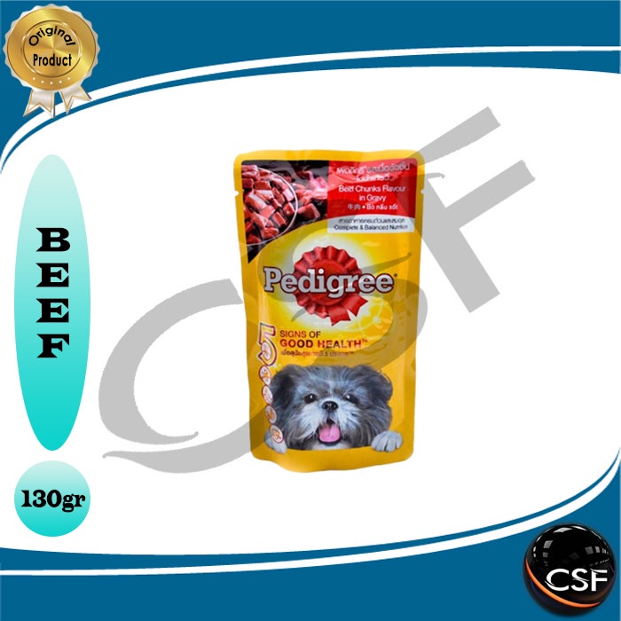 Makanan Anjing Pedigree Pouch BEEF 130gr