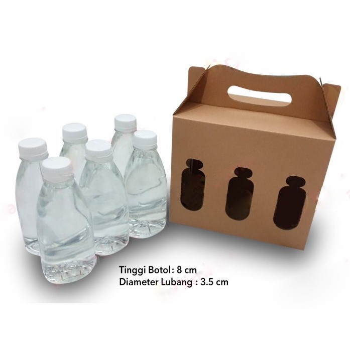 (10 Pcs) Kardus Box Dus Botol Kale 350ml isi 6 Botol Jinjing Kotak Kemasan Packaging Minuman