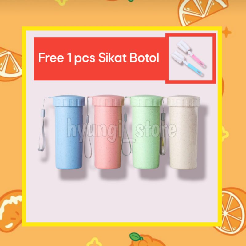 BOTOL MINUM JERAMI - TUMBLER JERAMI - BOTOL MINUM VIRAL KEKINIAN - Eco Friendly Tumbler Botol Minum 