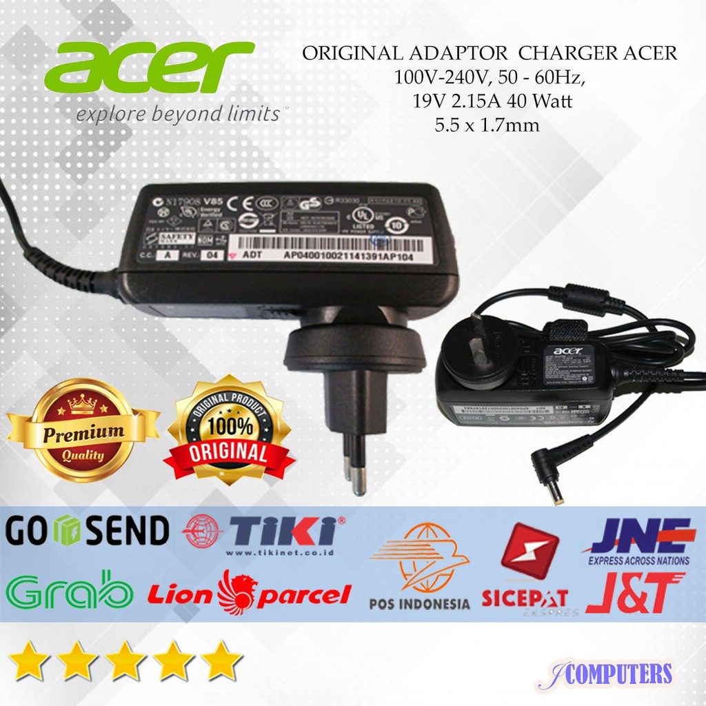 Adaptor  Charger laptop Acer Original Aspire One 150-1006 Series