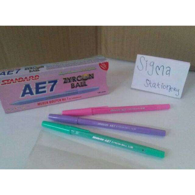 

Pulpen Bolpen Ballpoint Bolpoin STANDARD AE7 ZYRCON BALL 0.38MM LUSINAN Murah