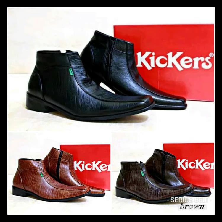 Terbaru Sepatu Pantofel Pria Formal Resmi Casual Sepatu Kulit Kickers Skechers Terlaris 