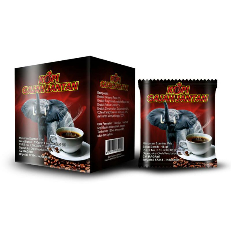 kopi stamina pria original cap gajah jantan