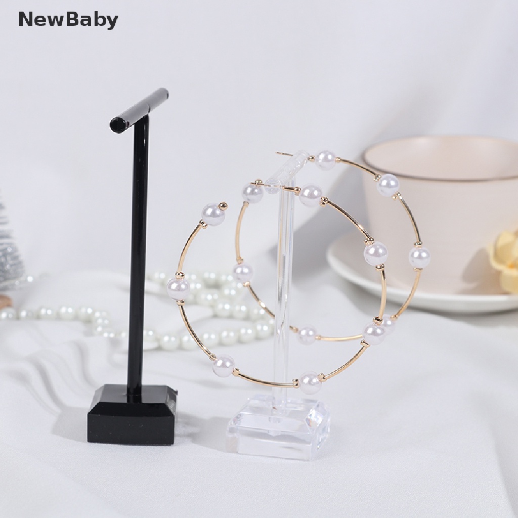 Newbaby 2Pcs / Set Rak Display / Organizer Anting Bahan Akrilik Untuk Perlengkapan Toko / Rumah