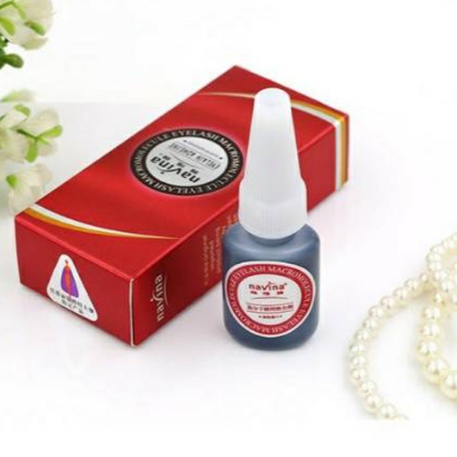 RED BOX EYELASH EXTENSION GLUE NAVINA / LEM BULU MATA EXTENSION / eyelash adhesive