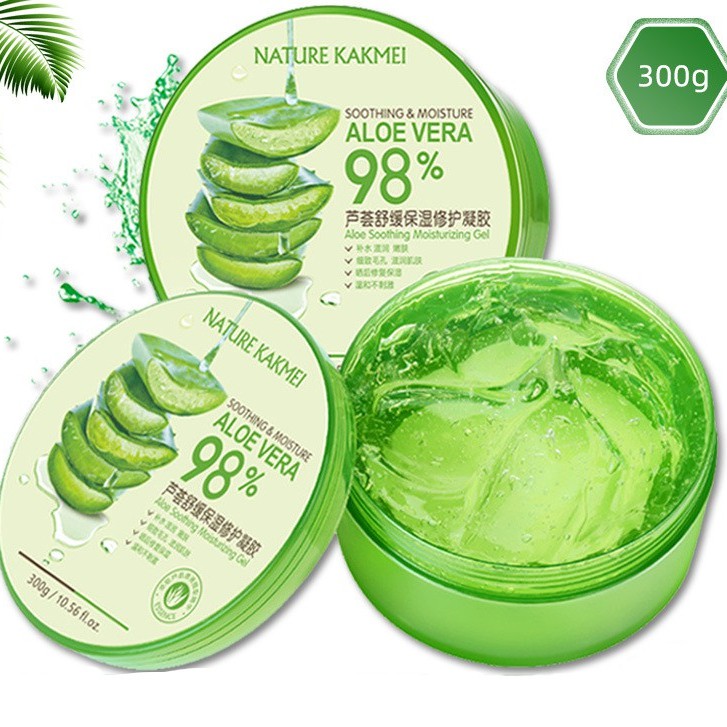 NATURE KAKMEI（ZEUSEE） Ointment Aloe Vera 98% 99% Soothing Gel -300ml gel lidah buaya