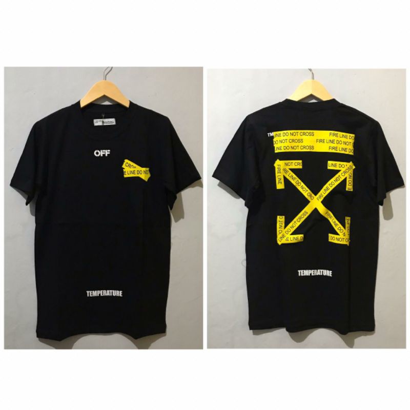 kaos off white / offwhite tshirt line cross edition