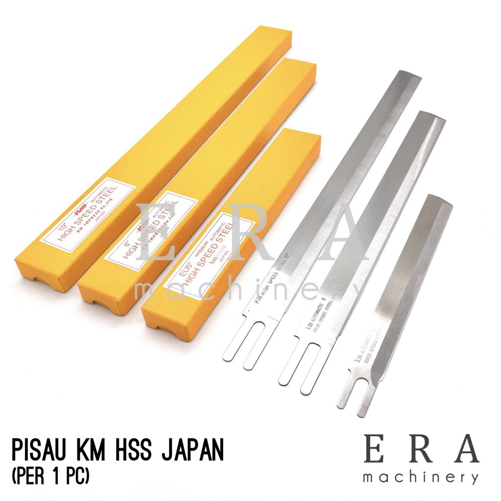 Pisau KM HSS Japan Original per 1pc High Speed Steel Jepang Mesin Potong Bahan Kain Jahit M-191 U-19