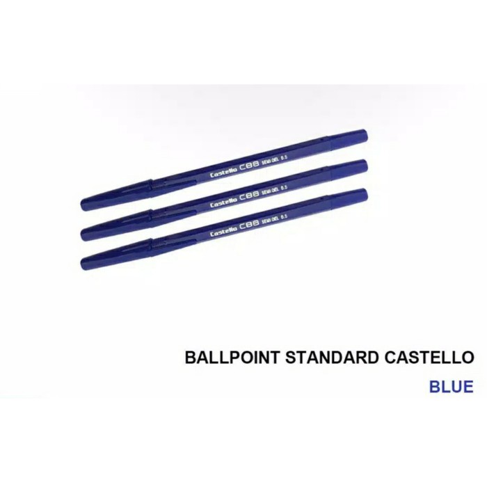 

TULIS-ALAT- PULPEN STANDARD CASTELLO /PEN STANDARD MURAH/ PEN C88 LUSINAN - HITAM -ALAT-TULIS.
