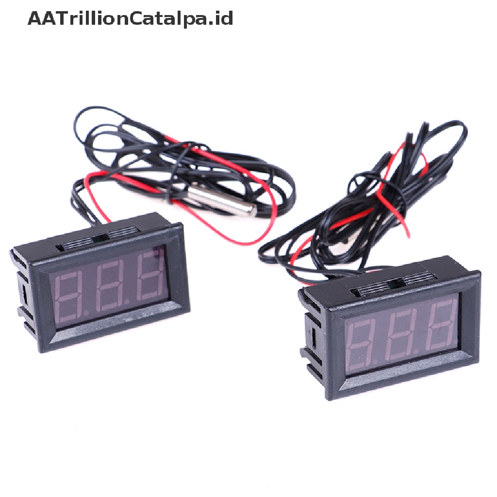 (AATrillionCatalpa) Termometer Digital 12V Dengan probe Suhu 50-110°C Buku Literatur Klasik