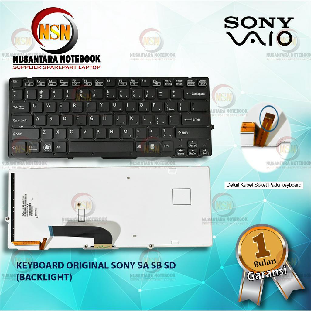 Keyboard Laptop Sony Vaio SA SB SD Backlight