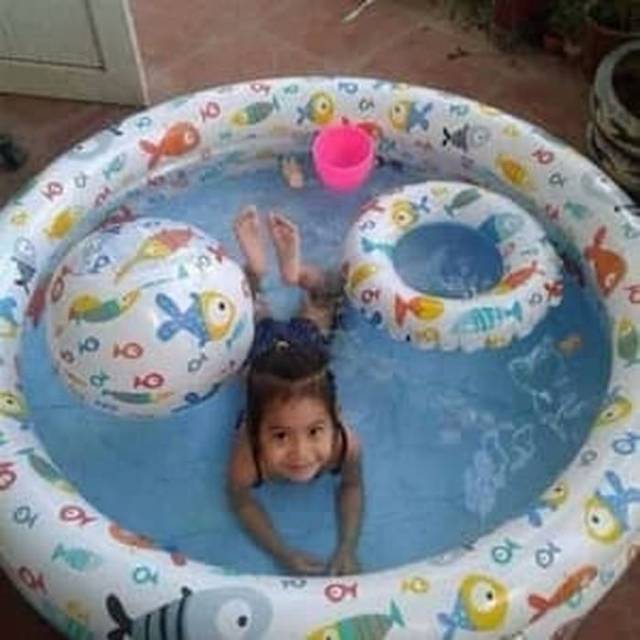 Intex Kolam Anak Bonus Bola &amp; Ban Renang Mainan Berenang Mandi Edukasi
