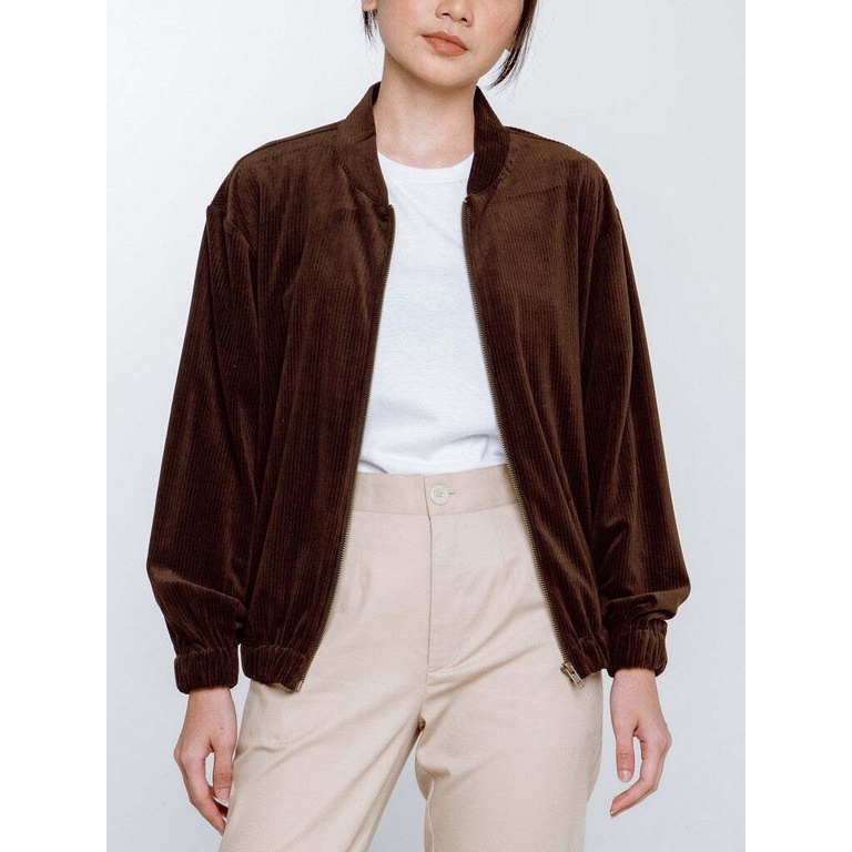 THENBLANK | Bomber Corduroy Jacket Regular | Hickory-1
