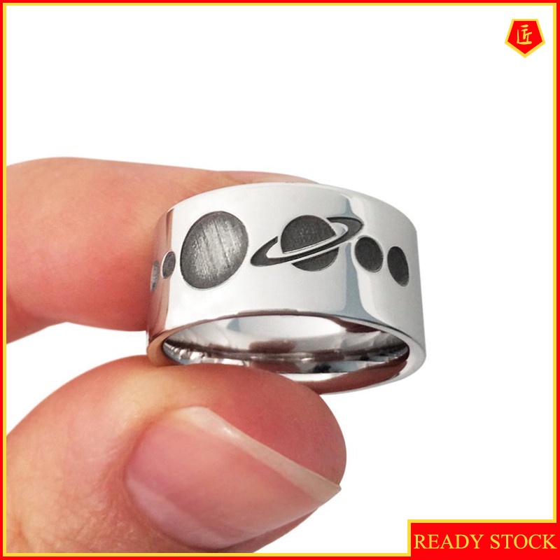 [Ready Stock]New Creative Planet Pattern Ring 925 Silver