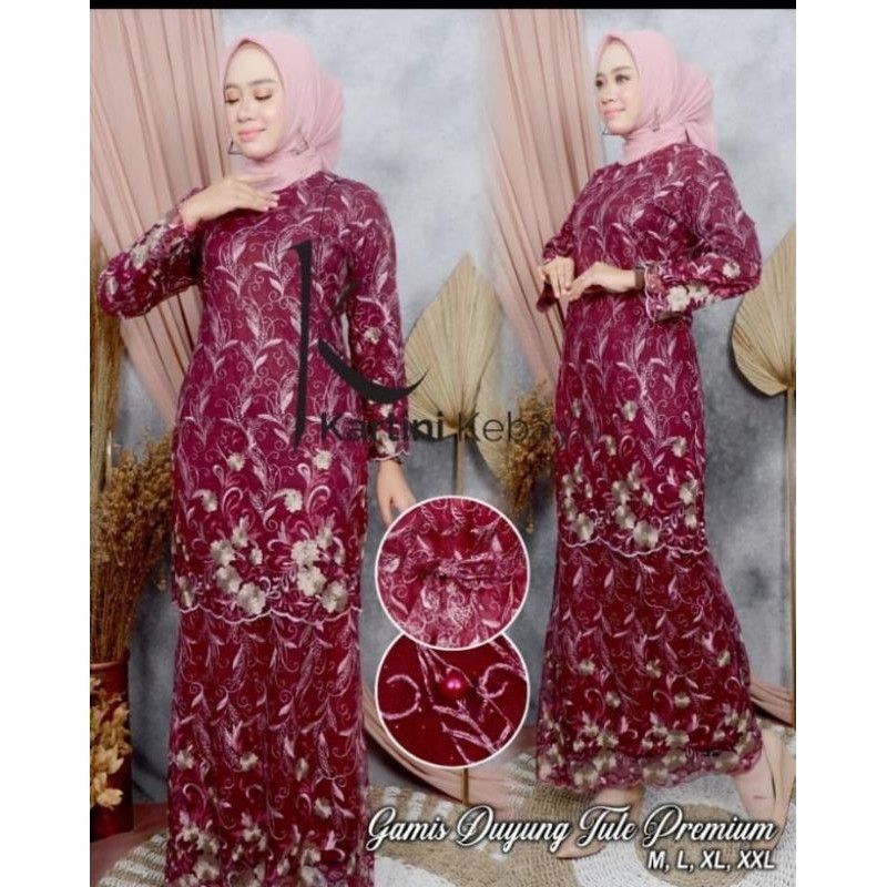 REALPICT PRODUK ORIGINAL/GAMIS DUYUNG TULLE PREMIUM/DRESS MEWAH KONDANGAN