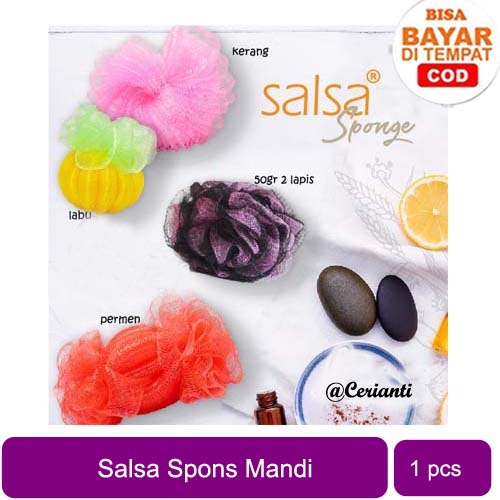 Salsa Spons Mandi Bath Sponge Labu | Permen | 5 Joint | 20 | 50 gr | Spons Mandi Semua Jenis Kulit