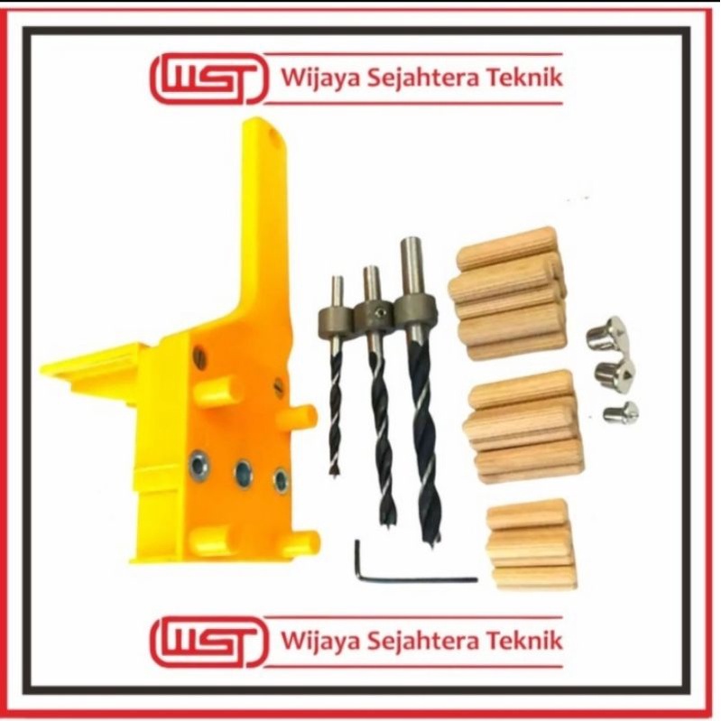 Dowel jig set -Paket Dowel Jig Komplit Mata Bor Kayu Dowel