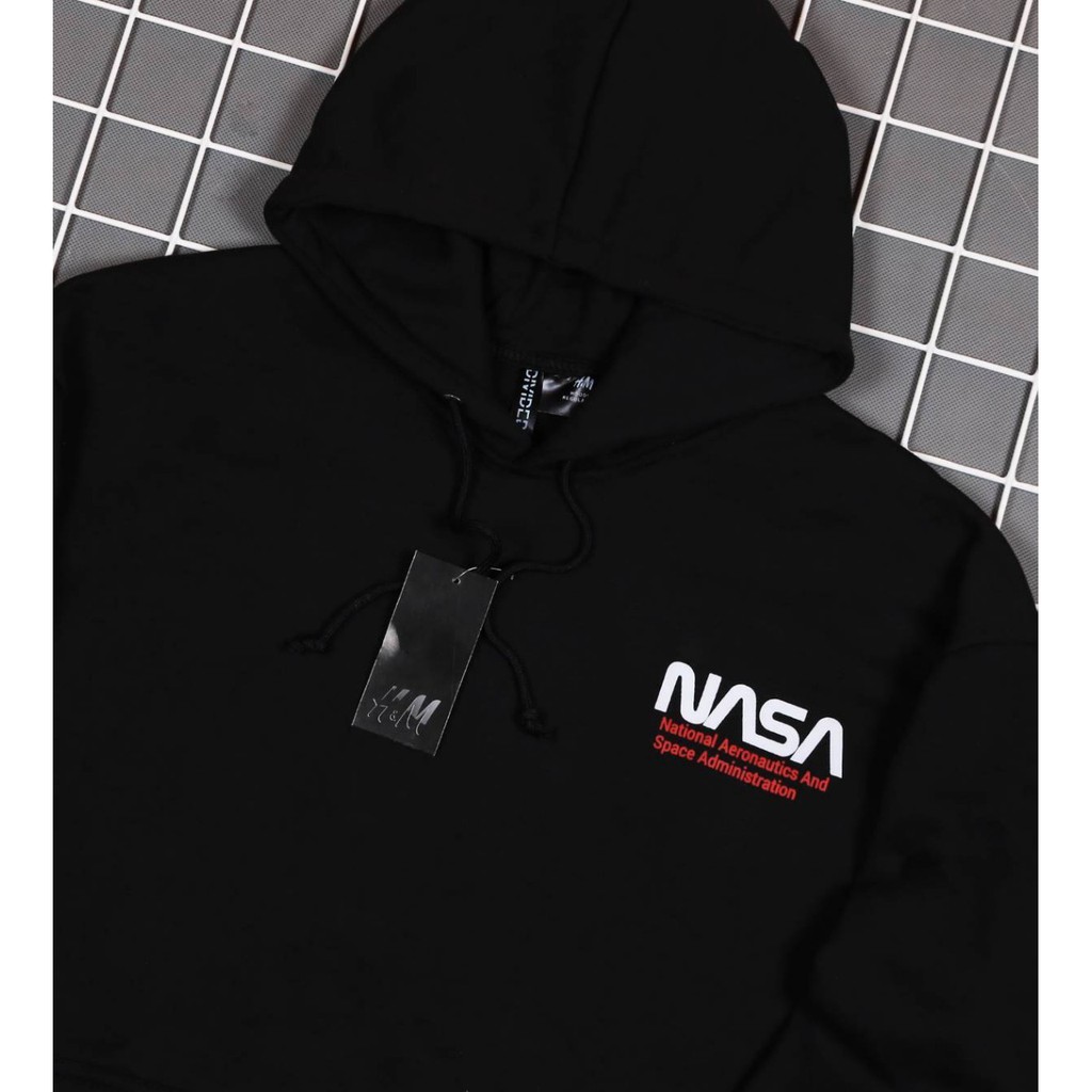 Jaket Hoodie H AND M NASA ROKET DAN PLANET – Black Edition Trendy Casual Unisex Good Brand Quality