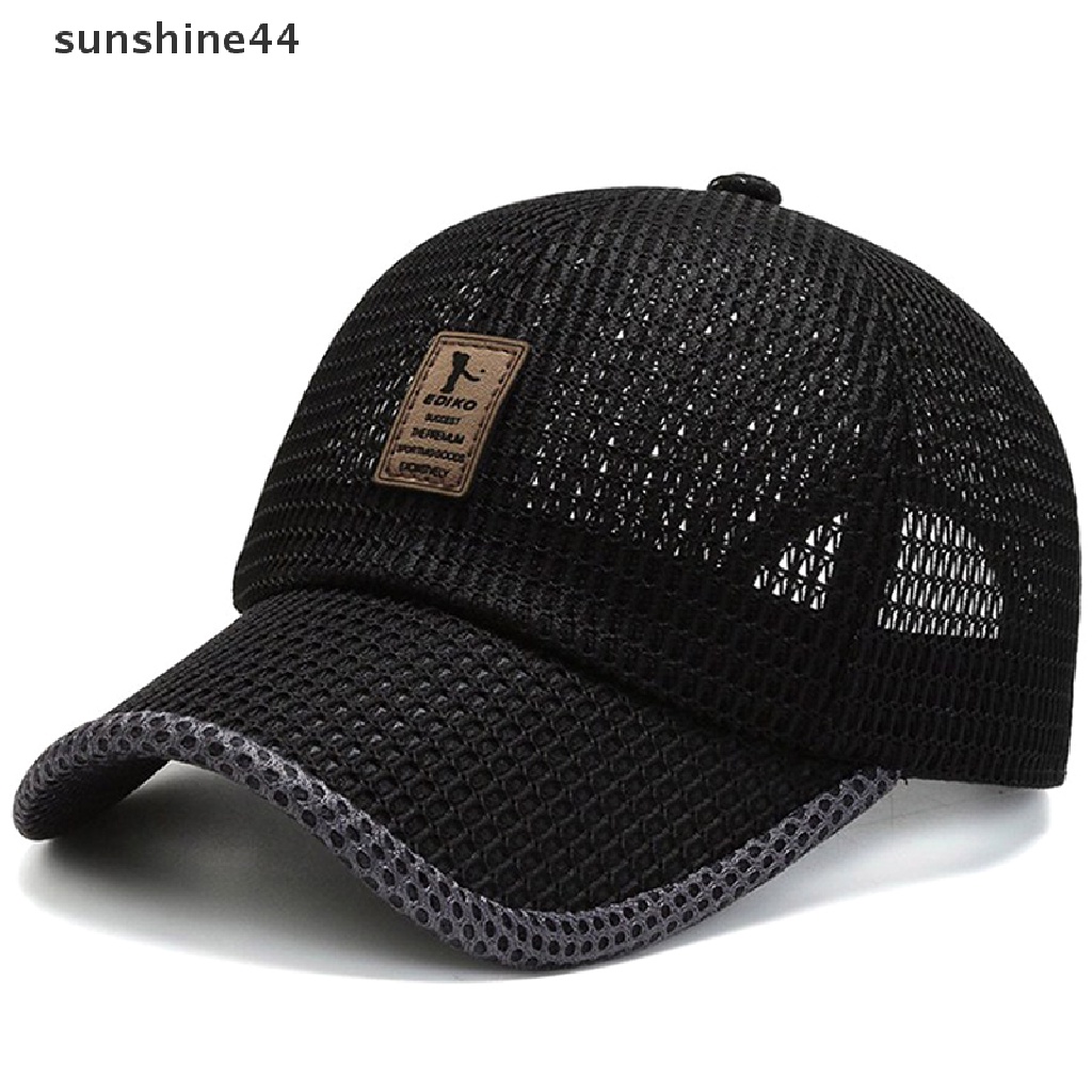 Sunshine Topi Baseball Pria / Wanita Desain Patchwork Mesh Untuk Musim Panas