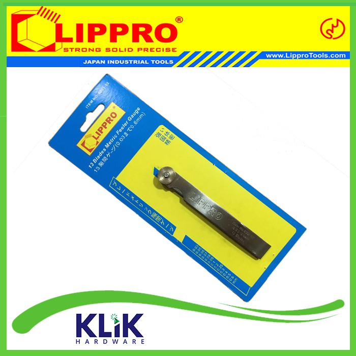 Lippro  Stel Klep Fuller Blade 13 Pcs Feeler Gauge 0.03 - 0.6 mm