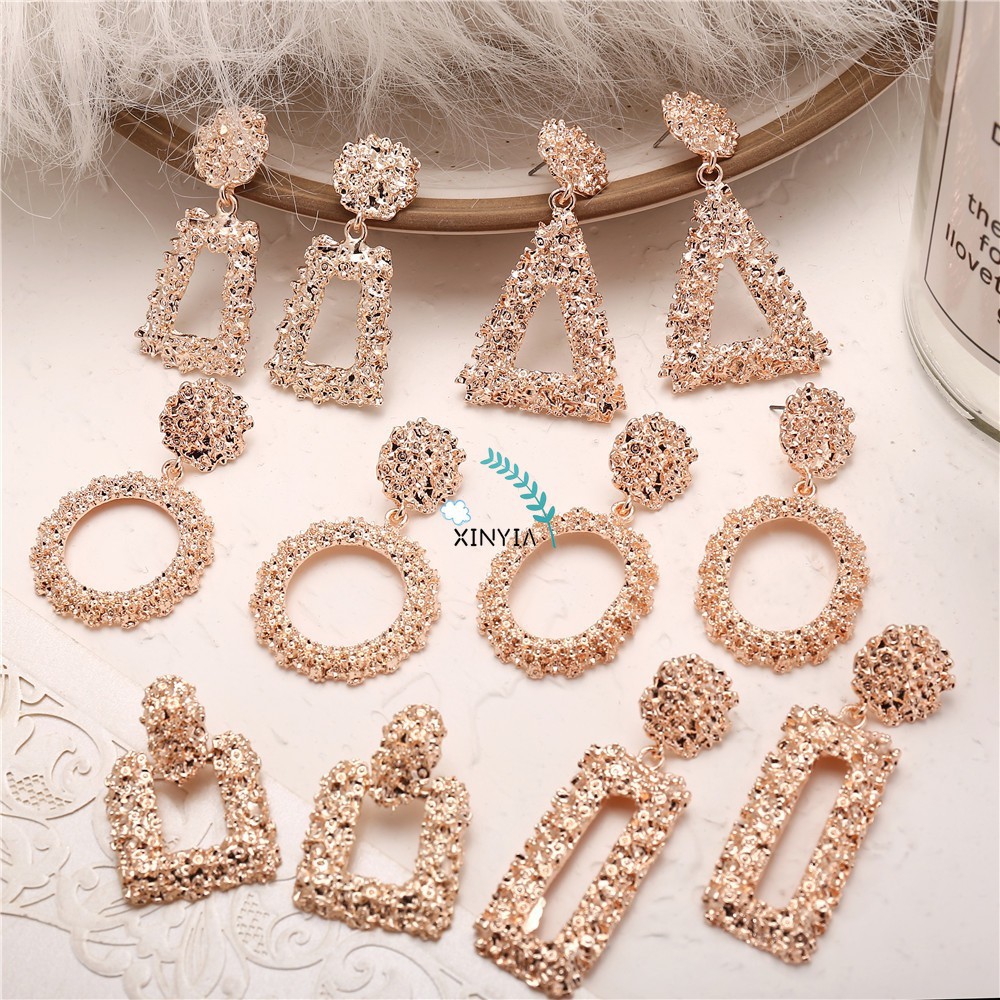 Perhiasan Anting Korea Panjang Trapesium Anting Fashion Untuk Wanita Earrings