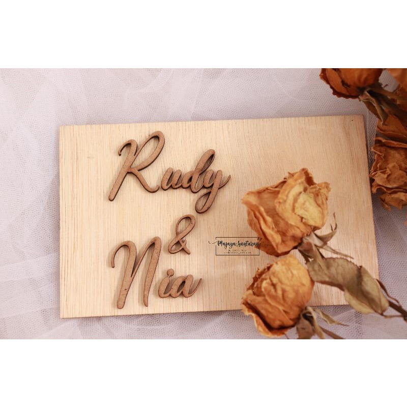 NAMA KAYU, NAMA MAHAR, CUSTOME NAMA, CUTTING LASER NAMA, NAMA MAHAR KAYU