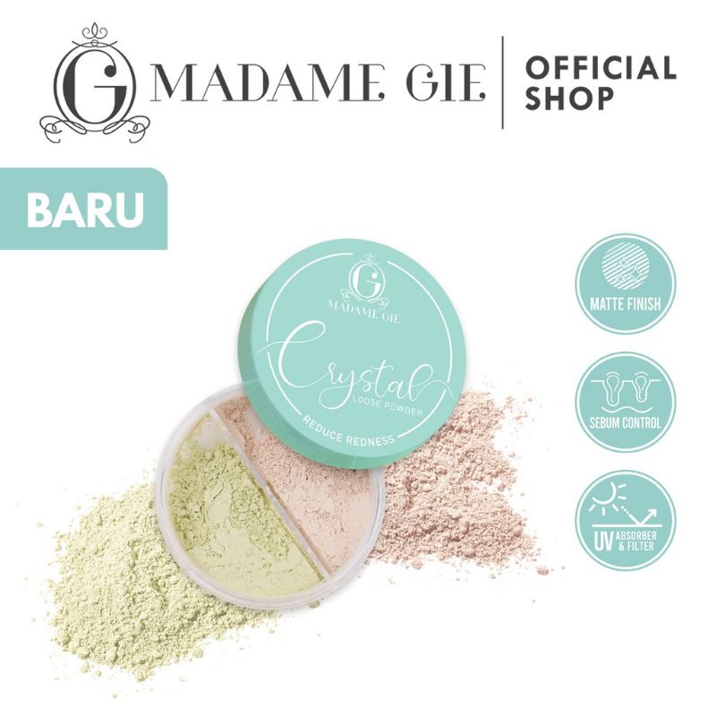 Madame Gie Crystal Loose Powder~Make Up Bedak Tabur